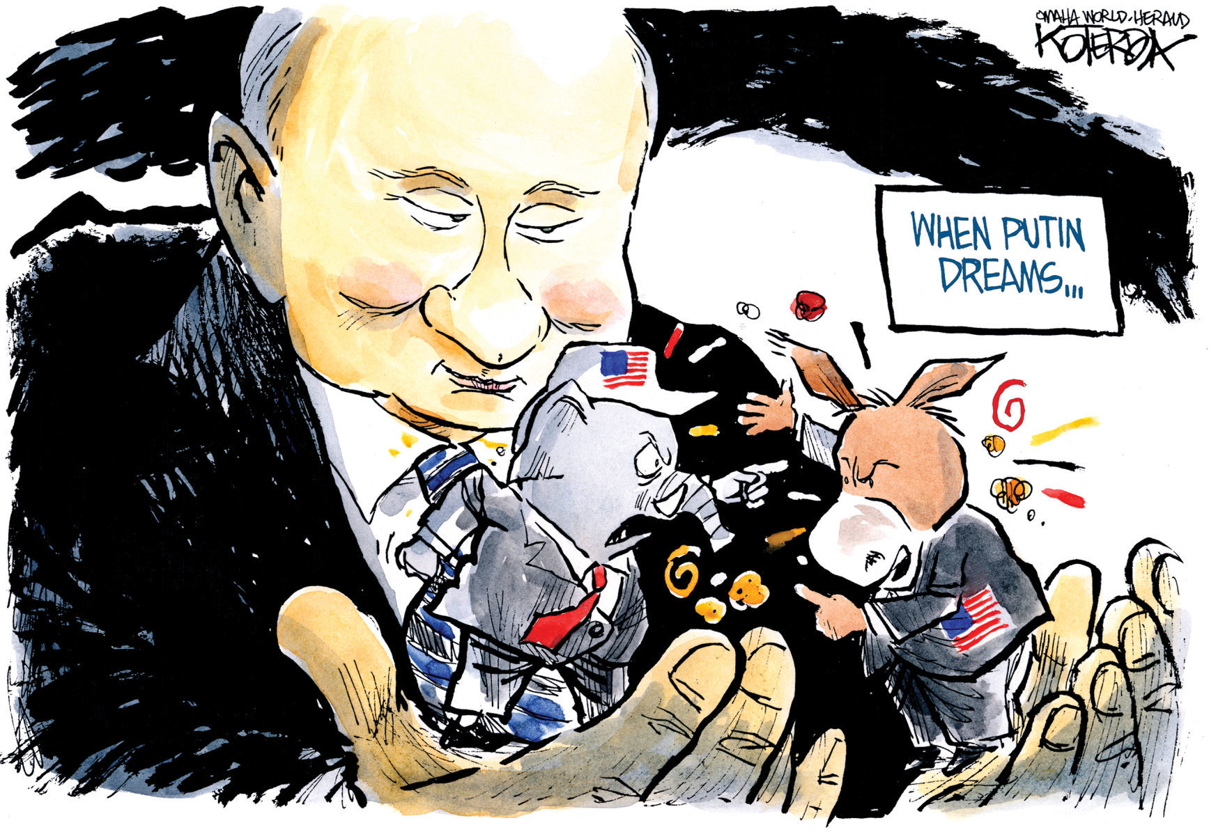 When Putin Dreams by Jeff Koterba, Omaha World Herald